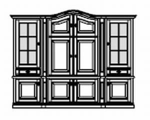 Wohnschrank 4-teilig , 6 Türen mit Holzfüllung , 2