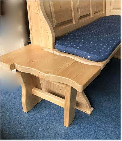 Anstellschemel, Eckbank Lindau