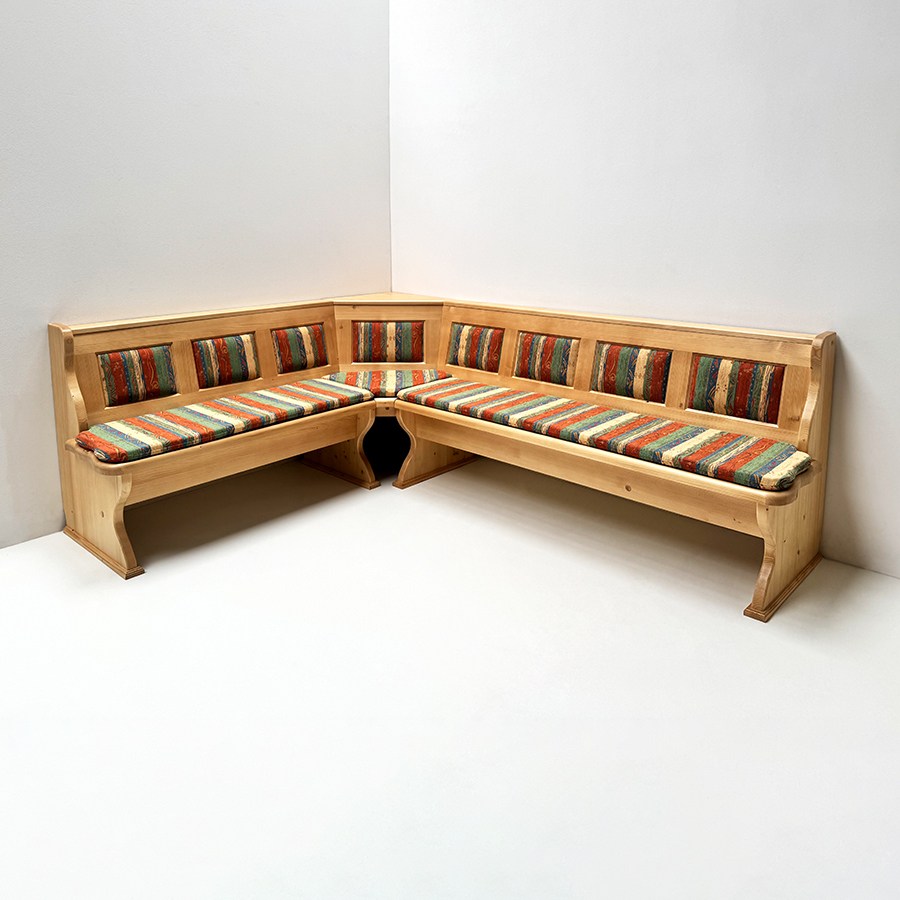 Eckbank Lindau 195/250 XXL-Truhen, Ablagenverbreiterung, Polsterkasette, Polster lose, Pocking bunt