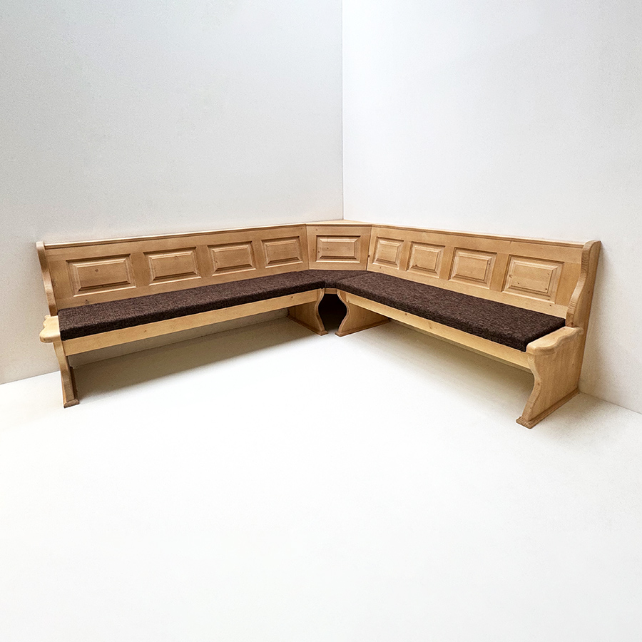 Eckbank Lindau 250/230 cm, mit Truhen, Sitz Vollpolster, Natura 804