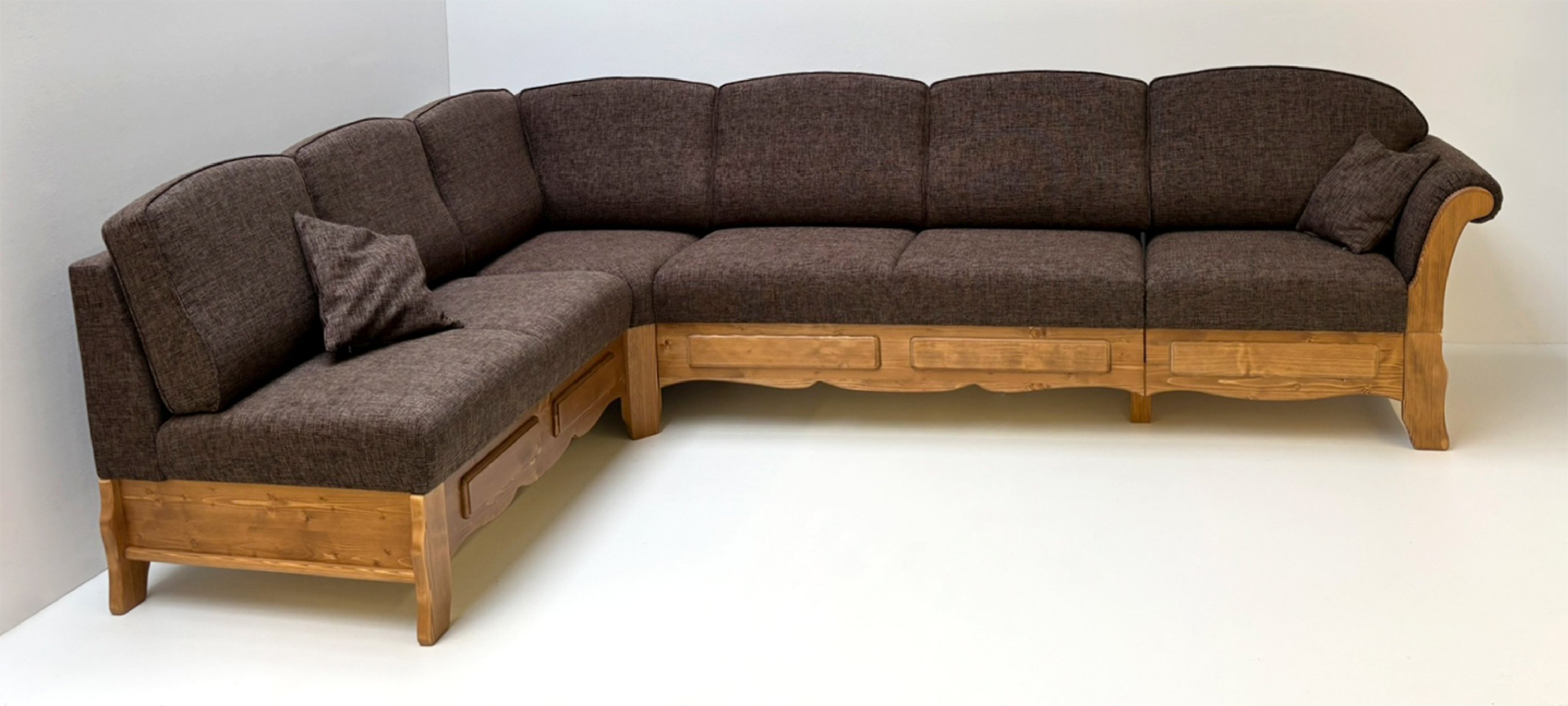 Sofa Ecksofa Sterzing 215/327 cm, Natura braun, 38 Lagerstoffe preisgleich !