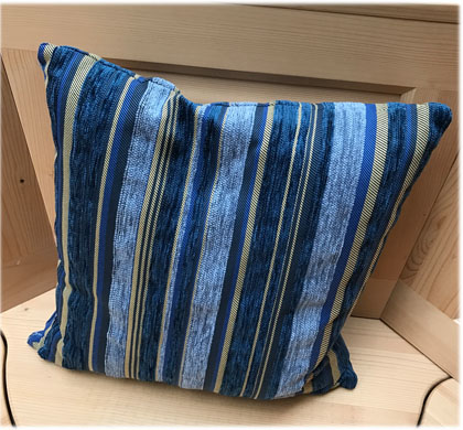 Federkissen, Kissen genäht 40/40 cm, Edmonton blau, 38 Lagerstoffe preisgleich !
