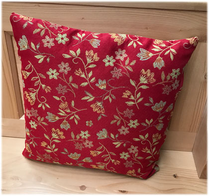 Federkissen, Kissen genäht 40/40 cm, Mülheim rot, 38 Lagerstoffe preisgleich !