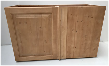 Eckunterschrank li - re mit Auszügen, 1 Türe, 120/60/72 cm, (B/T/H)