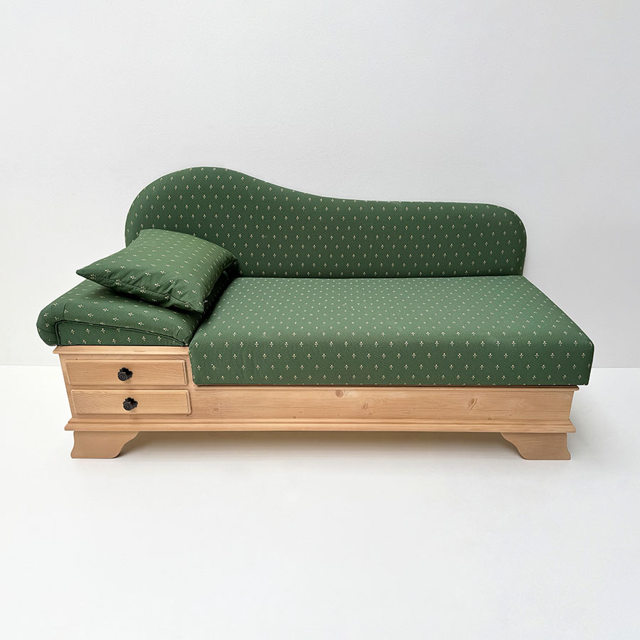 Kurzsofa Liege Chiemgau, Sonderlänge 170 cm, Kundl grün, 38 Lagerstoffe preisgleich !