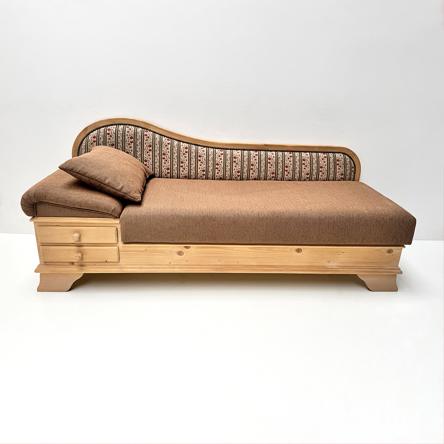 Sofa Liege Garmisch, Waidhaus beige, Waidhofen uni braun