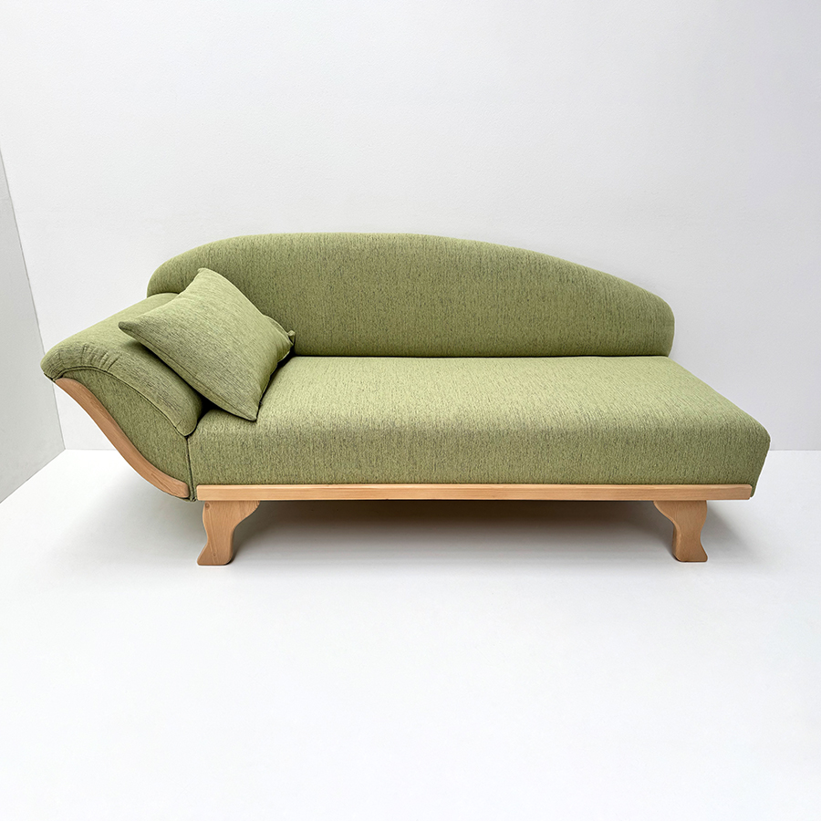 Küchencouch LINA, Kopfteil links, Fichte Rosner gewachst, Landshut grün