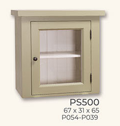 Oberschrank, 1 Glas-Tür, Kiefer massiv