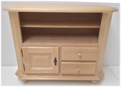 Phonokommode Füssen Sondermaß höher 1 Türe u. 2 Schubfächer