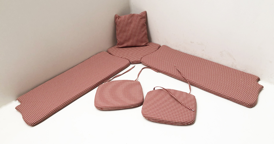 Kissensatz genäht Eckbankgruppe Landau, Stoff Höpke Attersee 100