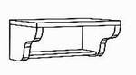 Konsole unter Oberschrank, 30/20/24 cm, (B/T/H)