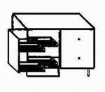 Eckunterschrank li - re, 1 Türe, 105/60/72 cm, (B/