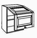 Abtropfschrank mit Holzklappe und Abtropfbrett, 45