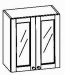 Oberschrank 2-trg,2 Türen mit Fensterglas, 2 Fachb