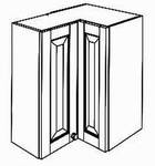 Eckoberschrank 2-trg, 2 Türen, 2 Fachböden, 60/60/