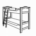 Etagenbett Stockbett 80/190  cm mit Leiter und seitlichen Schutzblende