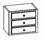 Element mit 3 Schubladen H 12,  50/33/44,5 cm (B/T
