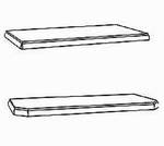 Ablageplatte Stärke 3cm,  50/46 o.58 cm, (B/T)