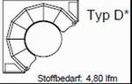 Rundbank Typ D*, für Rundtisch Durchmesser 1100mm,