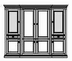 Wohnschrank 4-teilig , 6 Türen mit Holzfüllung , M