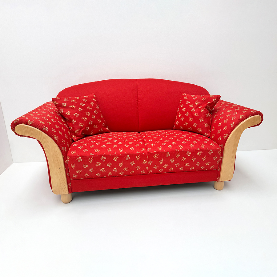 Polstersofa Davos 440-20, 2-Sitzer, 172  cm, 2 Armteile fest, Holzchatosen, Fichte Stoff Mülheim