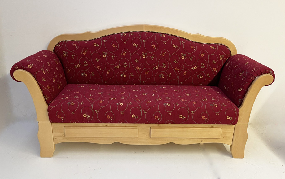 Sofa Liege Kempten 190 Pöchlarn Ranke bordeaux, 38 Lagerstoffe