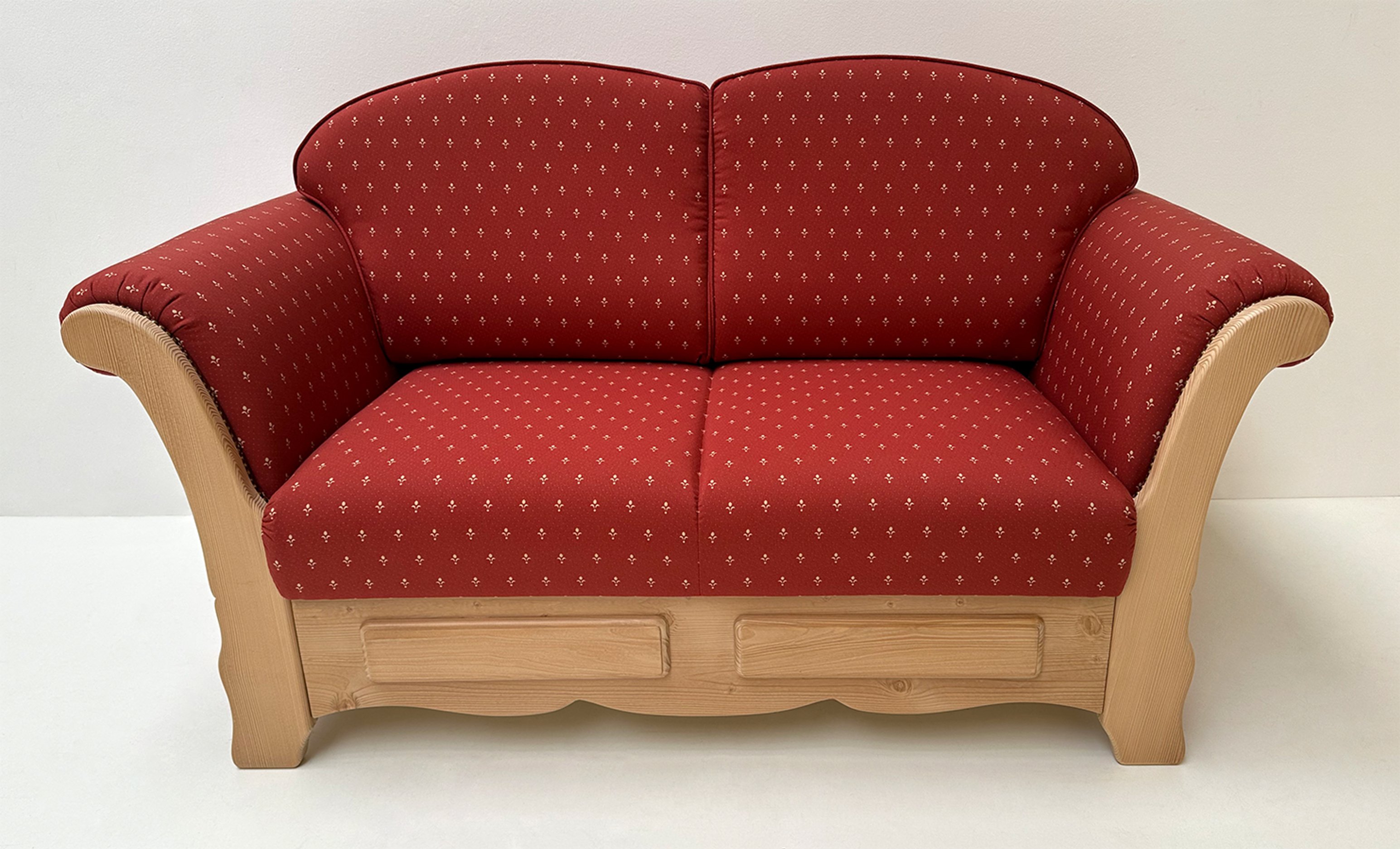 Sofa Sterzing, 160 cm, Armteile fest, Kundl rot