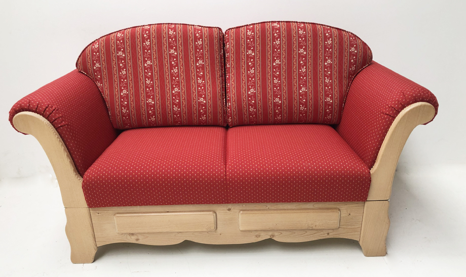 Sofa Sterzing, 160 cm, abklappbar,  Sitze Brixen TS-1670, Rückenkissen TS-1667