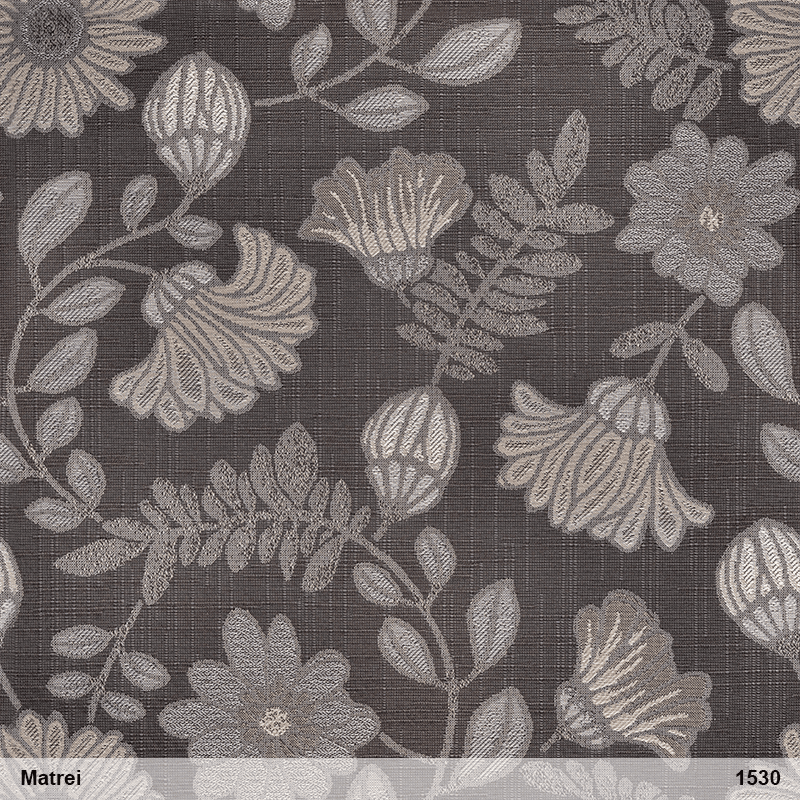 Stoff MATREI 1530 dunkelgrau Blume