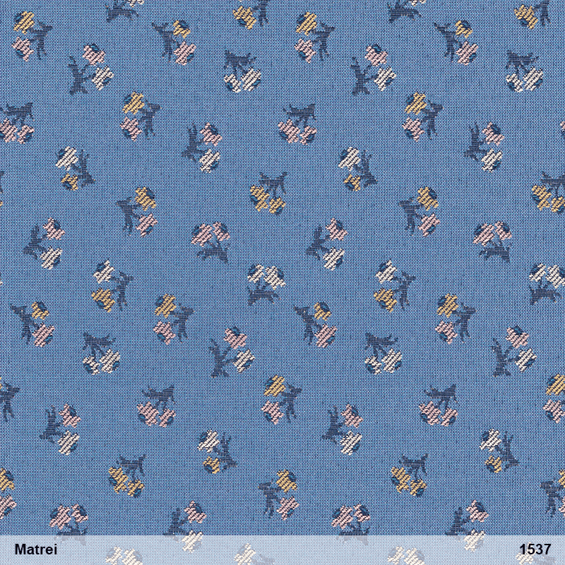 Stoff MATREI 1537 blau Streublume