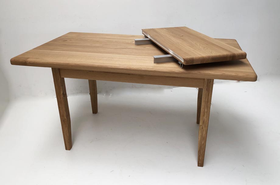 Tisch Königsee 150 x 85 cm, Platte 4 cm stark ! ohne Ansteckplatte, Wildeiche geölt