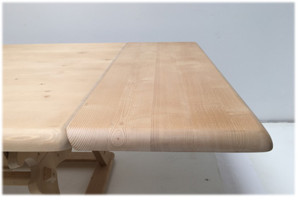 Ansteckplatte 40 cm Fichte für Jogl-Tisch Landau 120/120 cm, Rosner gewachst