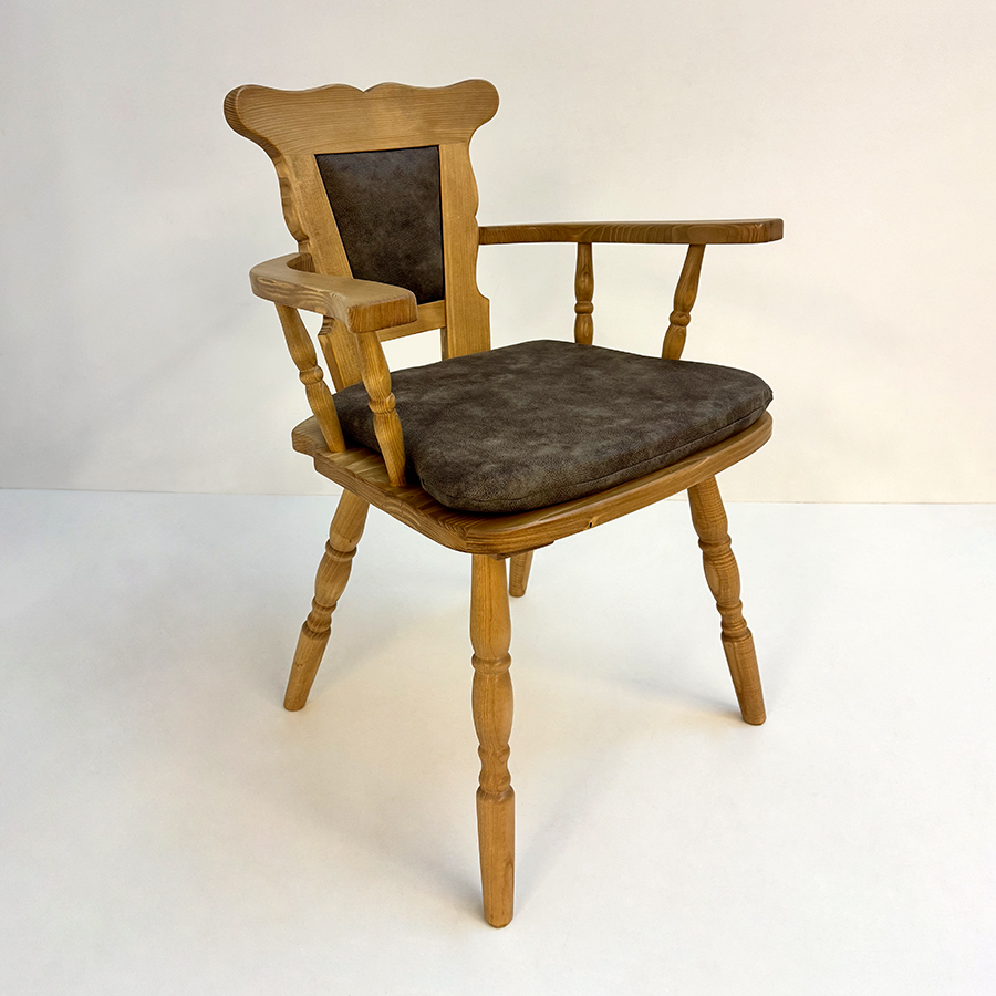 Bauernsessel Bauernstuhl Armlehnstuhl, 77, Rückenpolster, Sitzkissen genäht, Höpke Feel 410