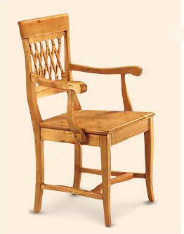 Armlehnstuhl Sprossenstuhl  Kramsach, Fichte massiv