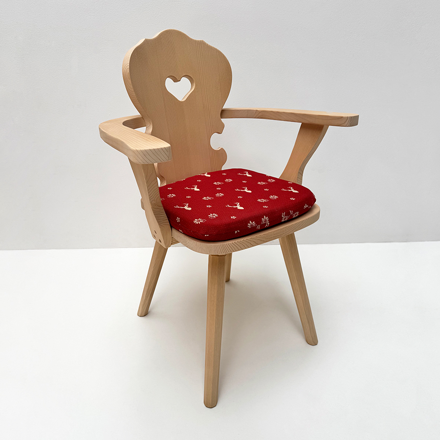 Armlehnstuhl Munich, Fuß 8-Kant, Rosner gewachst, Polster genäht TS-3001