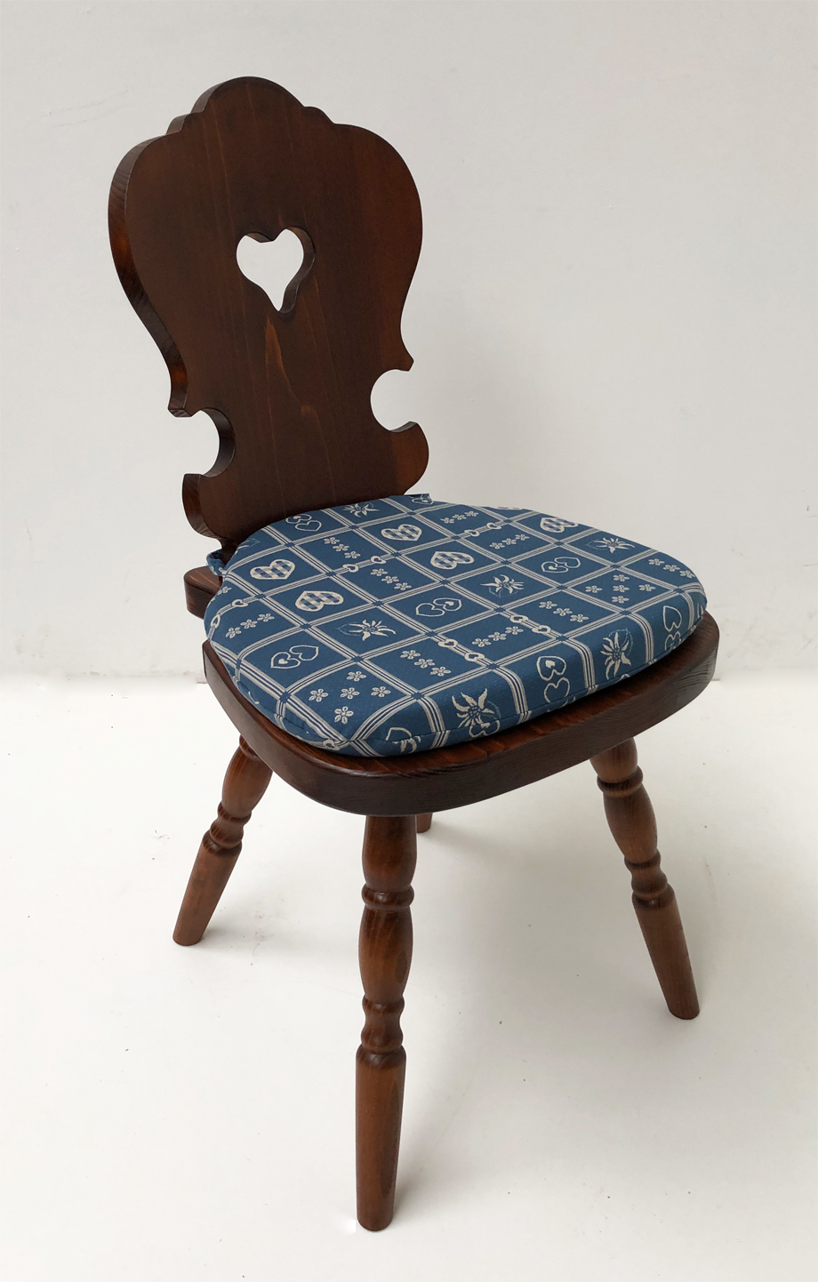 Bauernstuhl WS-20 Objekt, Fichte Sonderton Kastanie 2211, Stuhlpolster genäht, AF-74853-3