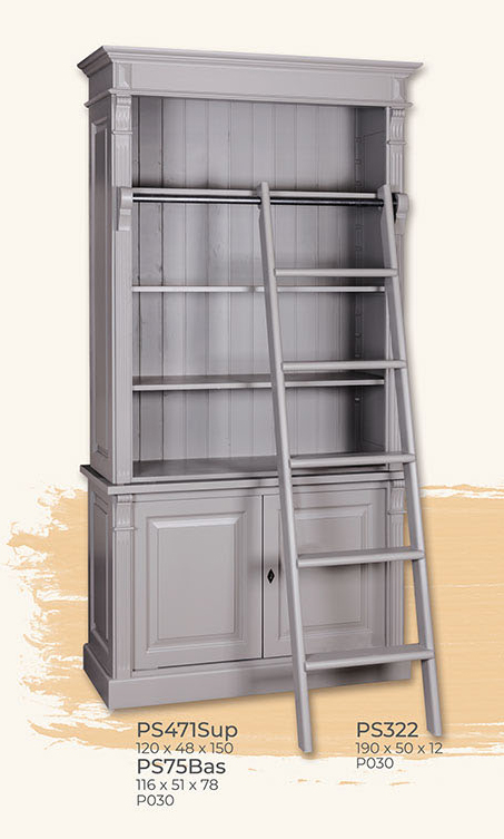 Buffet, Anrichte + Aufsatz, 2 Holztüren, offene Regalfächer, Kiefer massiv