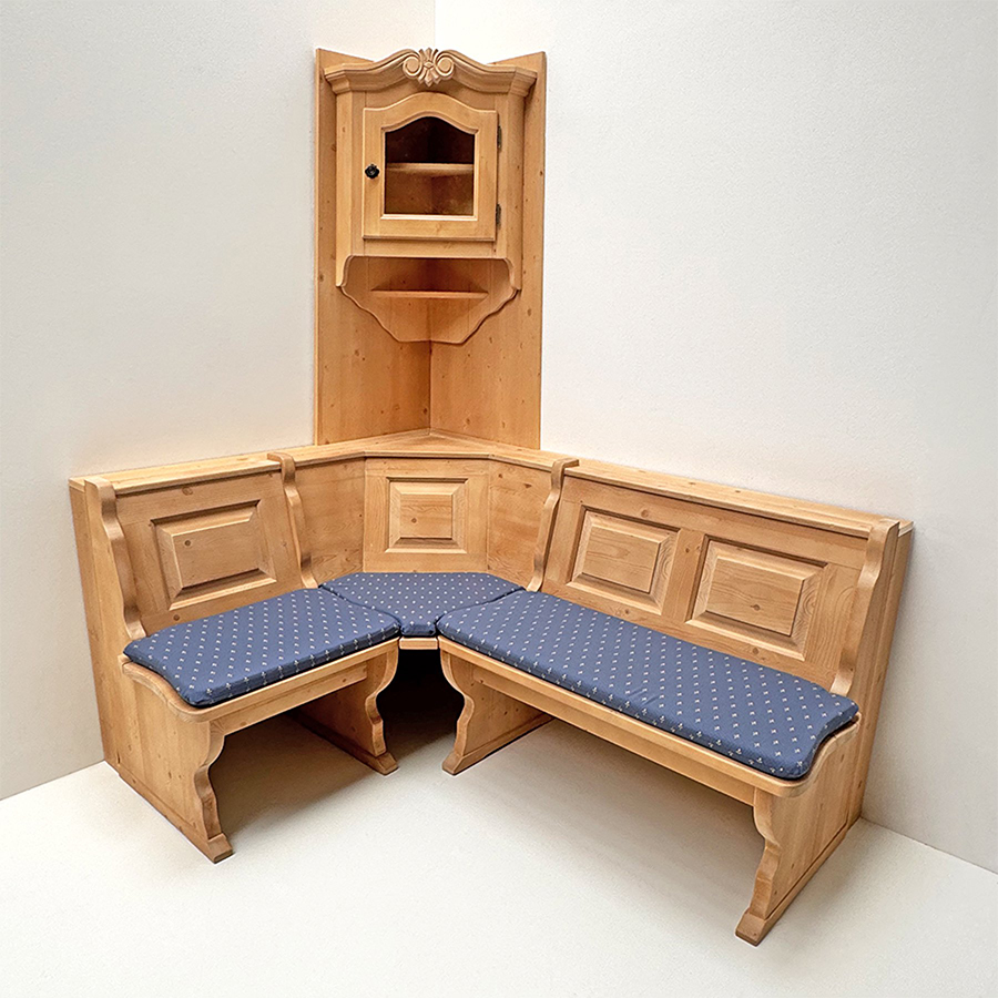 Eckbank Amberg Piccolo 125/165 cm, Polster,  Ablagenverbreiterung, Wandverkleidung, Eckhänger Amberg