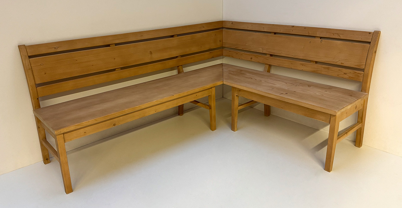 Eckbank Iseo 190/150 cm, Fichte Rosner gewachs ! Lieferbar in Kernbuche, Wildeiche und Kernesche !