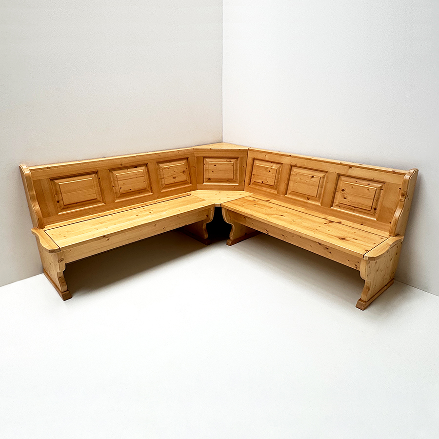 Eckbank Kufstein, 195/195 cm, mit Truhen, Rosner lackiert