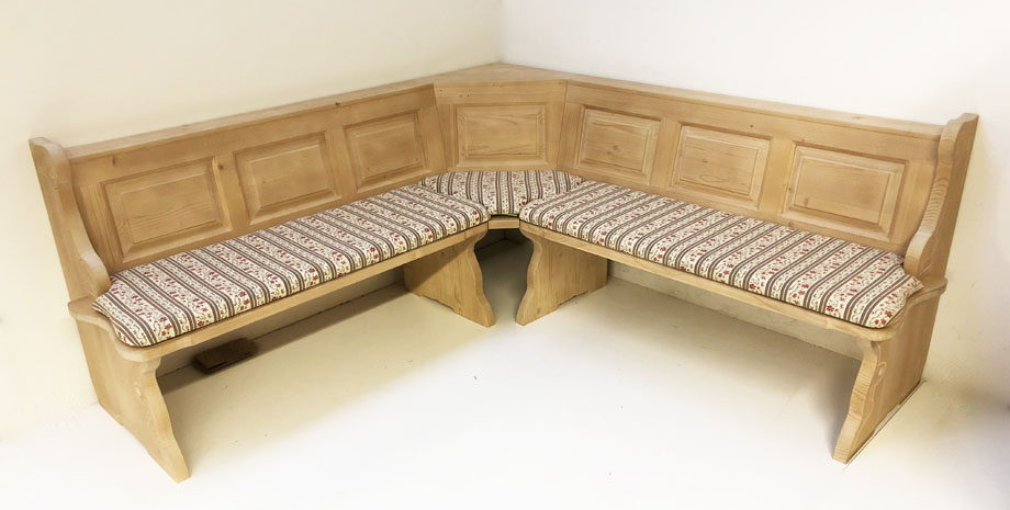 Eckbank Landau solo 195/195 cm, mit Polstersatz , Waidhaus beige 38 Lagerstoffe preisgleich