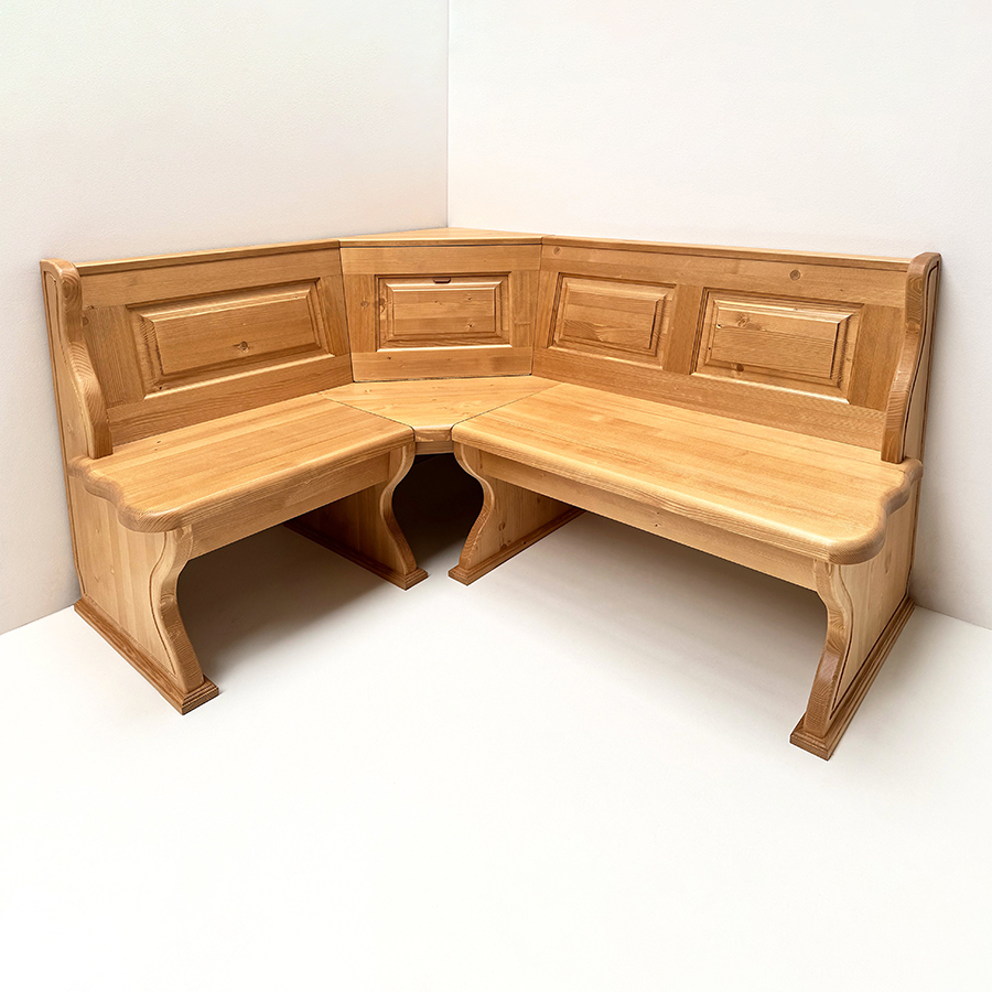 Eckbank Lindau 125/165 mit Truhen aufklappbar