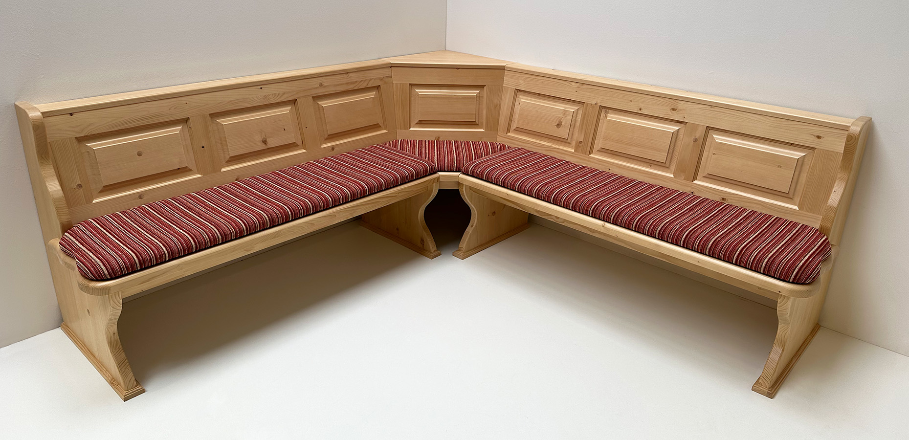 Eckbank Lindau 220/220 cm, ohne Truhen, Polsterplatte TS-3025