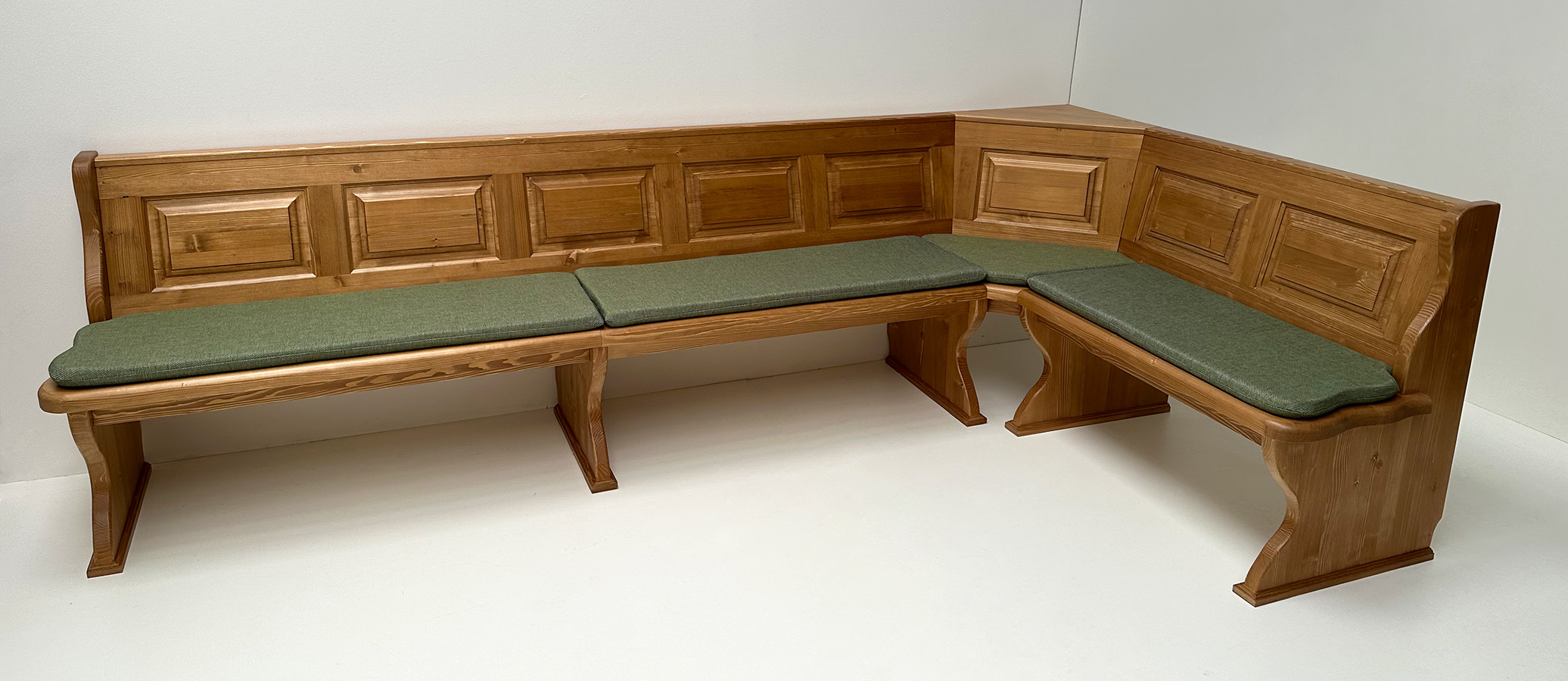 Eckbank Lindau 300/165 cm, ohne Truhen, Antik Dunkel, (Kleur 2), Polster genäht, Verano 646