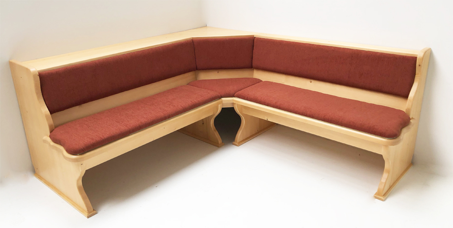 Eckbank Lindau 195/195 Vollpolster,  Ablagen und Wangenverbreiterungen, XXL Truhen