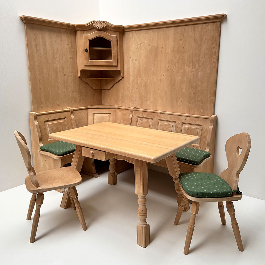 Eckbankgruppe Amberg 125/185 cm, Wandverkleidung, Eckhänger Amberg, Polster genäht Kundl grün