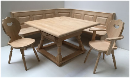 Eckbankgruppe LINDAU 195/195 Fichte, das Sondermaßprogramm