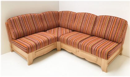 Sofa Ecksofa Sterzing 175/215 cm, EDMONTON rot,  Abschluß offen