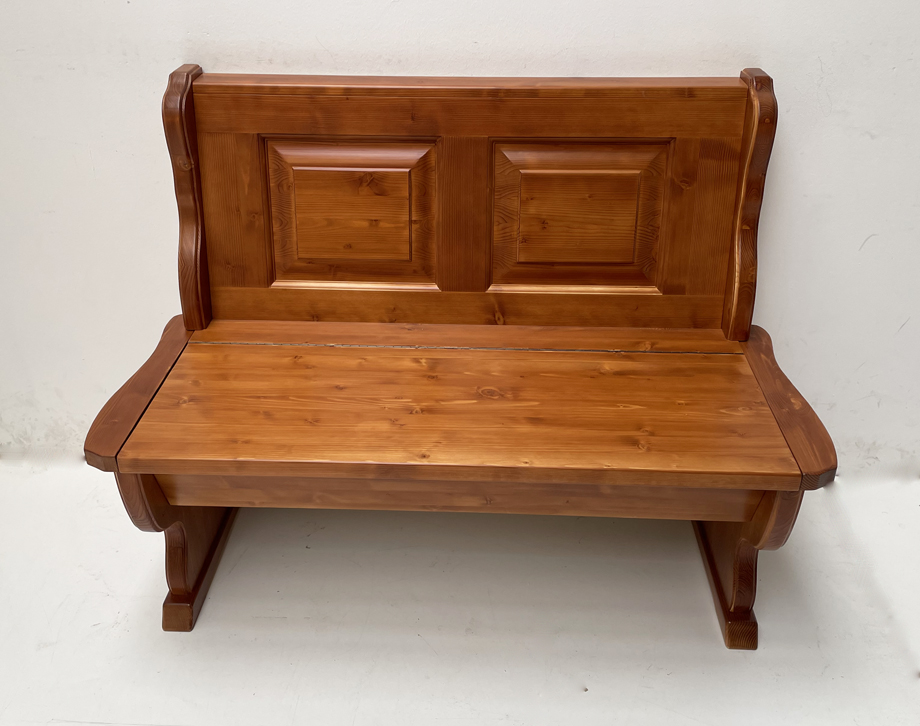 Eckbank Kufstein, Einzelbank 110 cm, mit Truhe, 12810 Kupferbraun lackiert