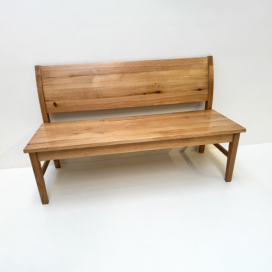 Einzelbank Messina 140 cm, Wildeiche Wachseffektlack